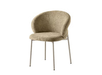 OLEANDRO Padded armchair with a metal base