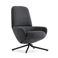 COMFY Upholstered tilting armchair with metal base