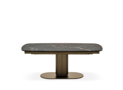 CAMEO Table with an extendable elliptical top and central metal base