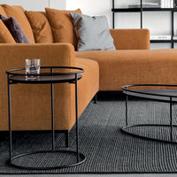 ATOLLO Coffee table with ceramic top and metal base