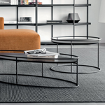 ATOLLO Coffee table with ceramic top and metal base