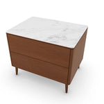 BOSTON Noćni ormarić s 2 ladice i keramičkom pločom