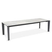 DELTA Table with rectangular extendible top and metal legs