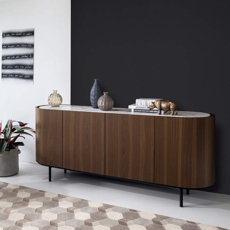 LAKE Komoda s 4 vrata i keramičkom pločom