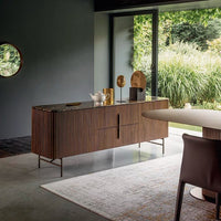 RIGADIN sideboard with metal / marble-stone top