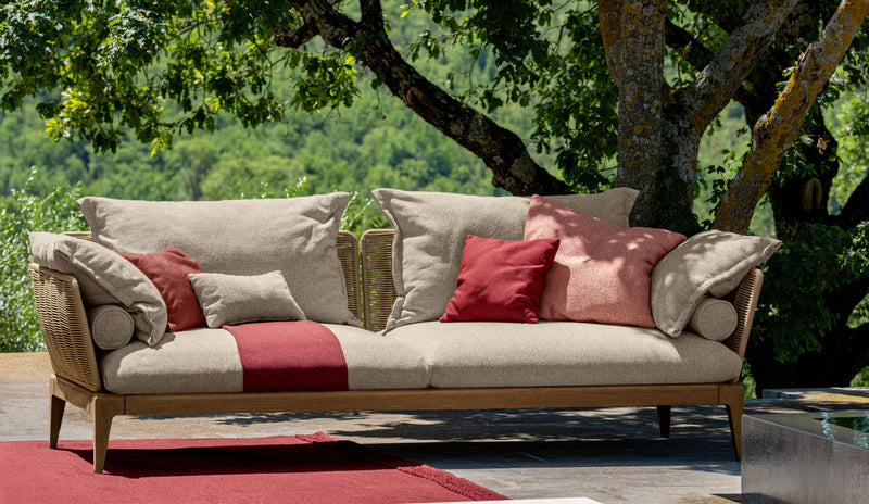 CRUISE Teak outdoor 3 seater sofa
