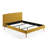 DYLA Bed in Mustard, 150x190 cm