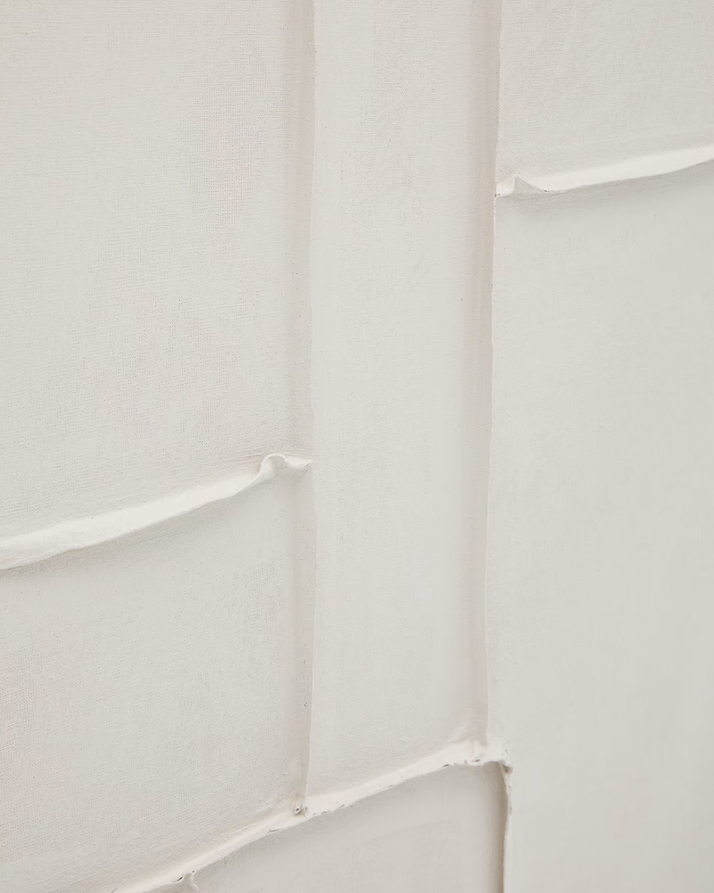 KLIS slika od platna sa geometrijskim oblicima bijele boje