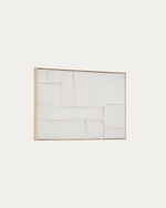 KLIS slika od platna sa geometrijskim oblicima bijele boje