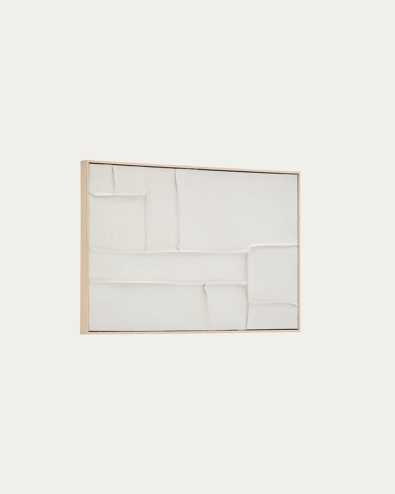 KLIS slika od platna sa geometrijskim oblicima bijele boje