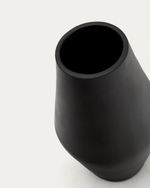 POSIA Terracotta vase in black