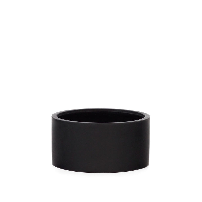 AIGUABLAVA Plant pot in black cement, Ø 62 cm