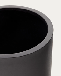 AIGUABLAVA Plant pot in black cement, Ø 52 cm