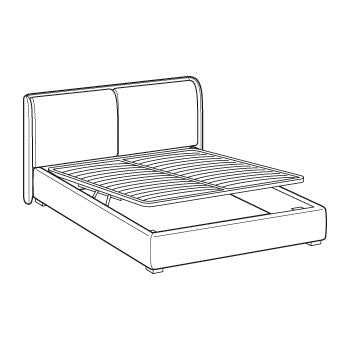 DOLLY Krevet, sustav drvenih letvica s povišenim horizontalnim mehanizmom