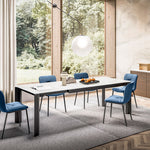 DELTA Stol s pravokutnom produžnom pločom i metalnim nogama