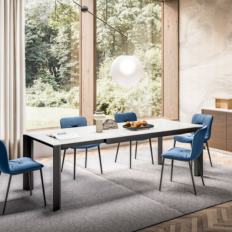 DELTA Stol s pravokutnom produžnom pločom i metalnim nogama