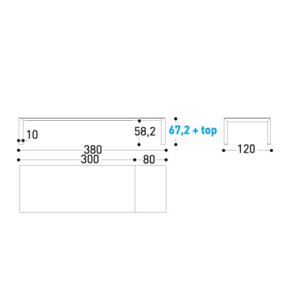 DOLMEN Extendable low table [h 68,5]