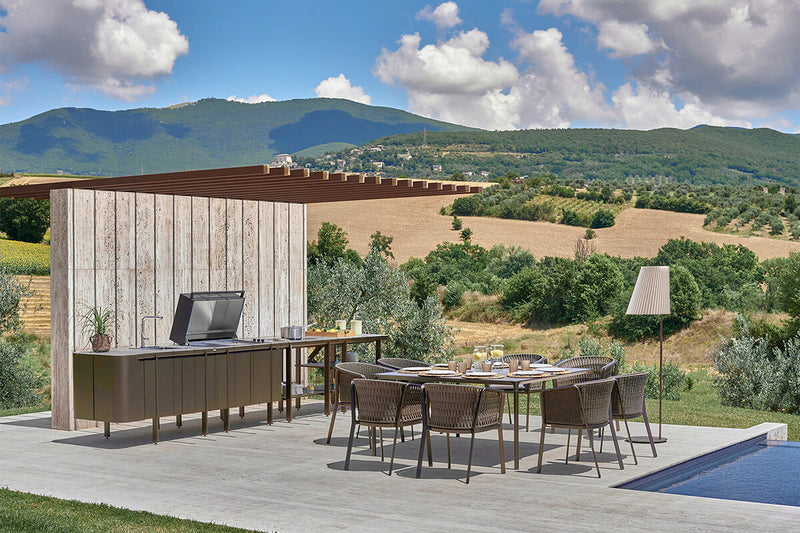 TERRAMARE Outdoor gornji četvrtasti stol od porculanskog kamena za 8 sjedećih mjesta