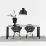 FOUR CERAMIC Rectangular table with marble finish