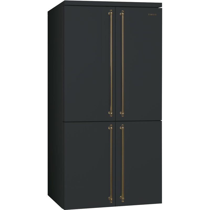 COLONIALE Free standing refrigerator, 4 Doors, Black
