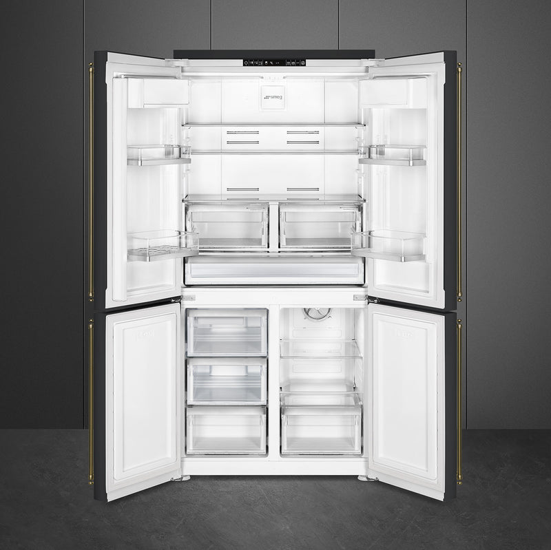 COLONIALE Samostojeći hladnjak, 4 vrata, crni