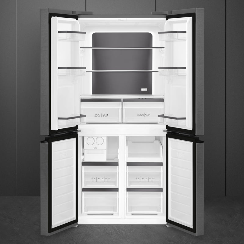 UNIVERSALE Free standing refrigerator, 4 Doors, Dark grey