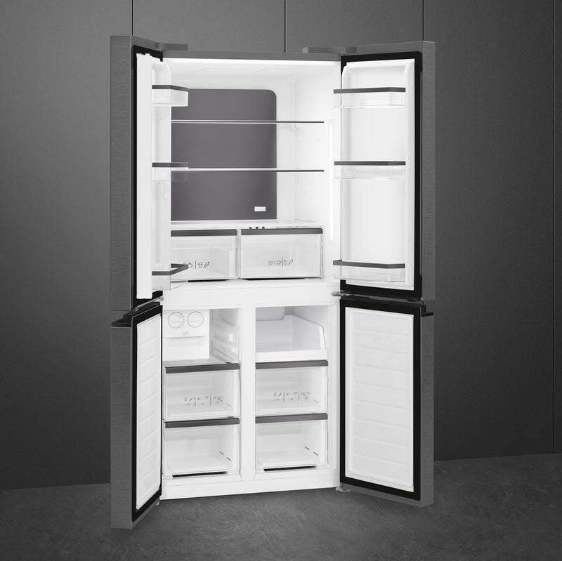 UNIVERSALE Free standing refrigerator, 4 Doors, Dark grey