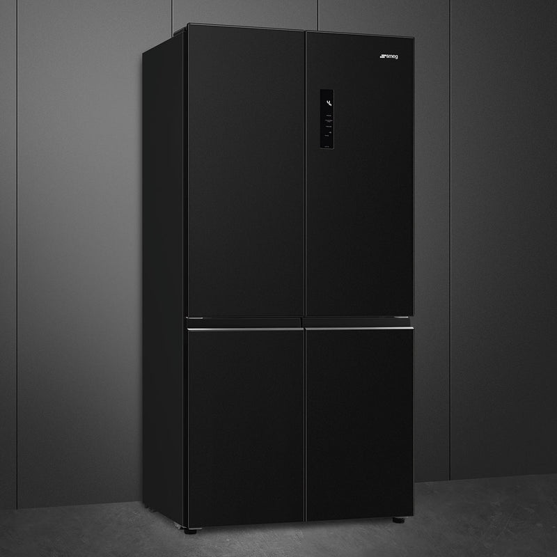 UNIVERSALE Free standing refrigerator, 4 Doors, Black