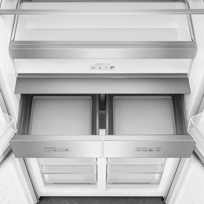 UNIVERSALE Free standing refrigerator, 4 Doors, Black