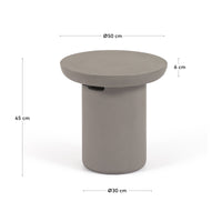 TAIMI Concrete round outdoor side table, Ø 50 cm