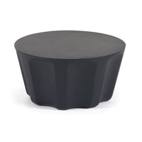 VILANDRA Round coffee table made of concrete with black finish Ø 60 cm