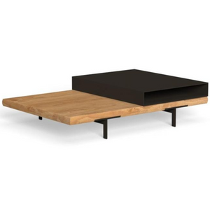ALLURE 95x140 Outdoor coffee table with shelf