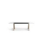 SESTO Stol s pravokutnom pločom i prekriženim nogama