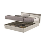 CHARLIE Wooden bed with floor-standing storage base