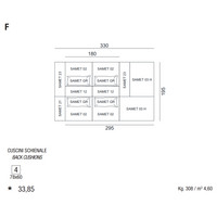 SAMET F - Modularna sofa s jastucima