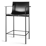 OMBRA Upholstered low stool with armrests - Upotpuni prostor