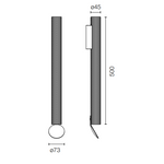 FLAUTA SPIGA 2 Outdoor wall lamp