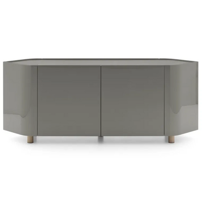 GIOBERG Sideboard in Micalised lacquer finish with 4 doors and 4 wooden shelves