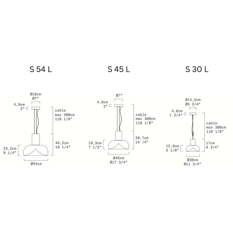 AELLA S 54 45 30 L Viseće svjetiljke