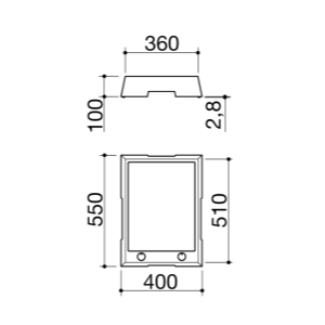 FREESTANDING THALAS HOB, 40 CM