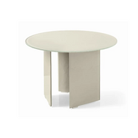 LAGUNE Coffee tables with round top and glass base in 2 size