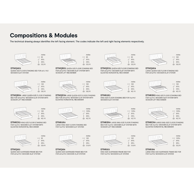 KILIAN Krevet s podnim okvirom kreveta, sistem drvenih letvica s povišenim horizontalnim mehanizmom