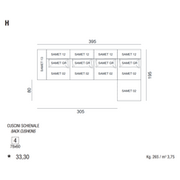 SAMET H - Modularna sofa s jastucima