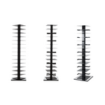 PTOLOMEO X4 Free standing 360° revolving steel bookcase.