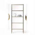 YANG Display cabinet in tempered glass with large ornamental handle