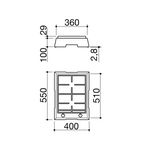 FREESTANDING THALAS HOB, 40 CM