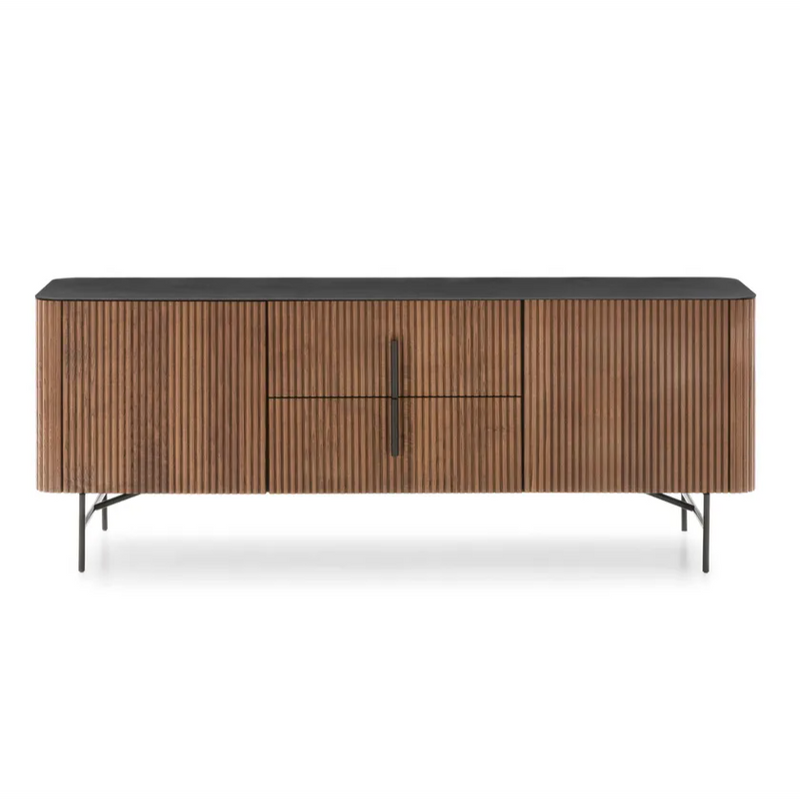 RIGADIN sideboard with metal / marble-stone top