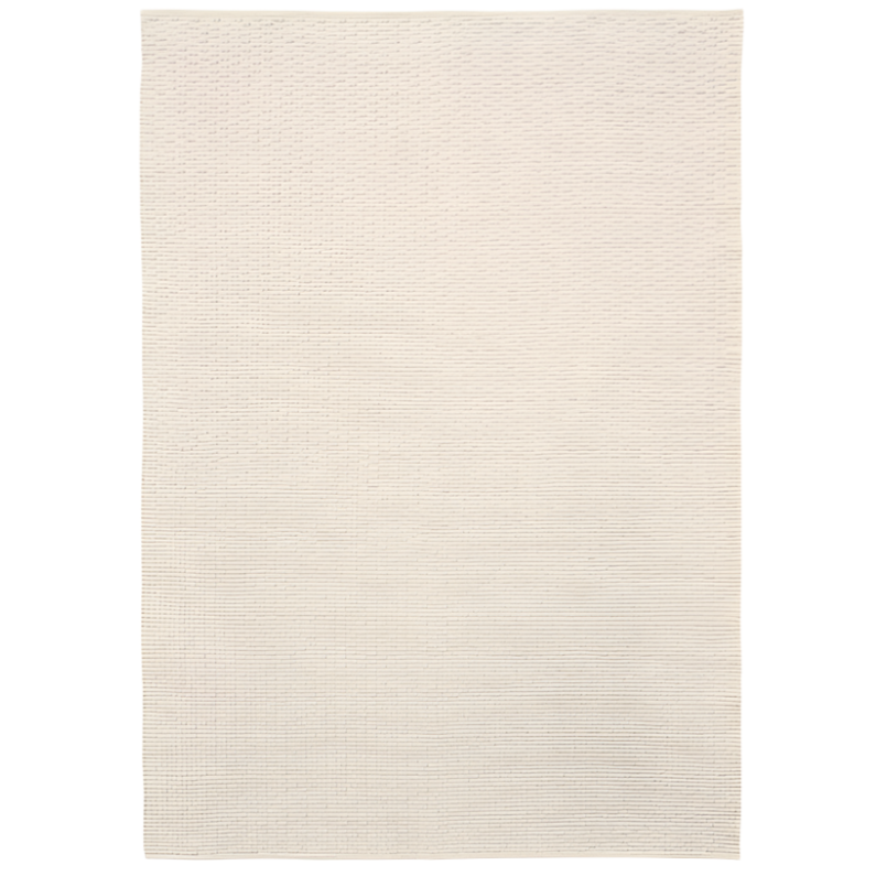 MASCARELL Rug, cotton and polyester in white, 200 x 300 cm