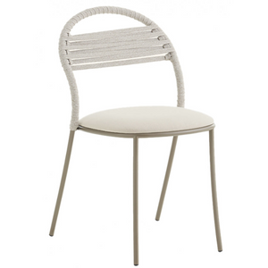 PETALE Hand-woven chair with stripe pattern