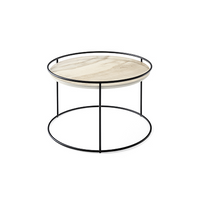 ATOLLO Coffee table with ceramic top and metal base